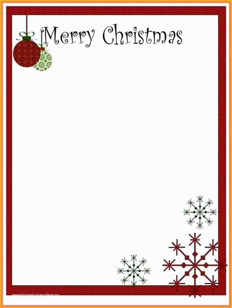 christmas letterhead template free